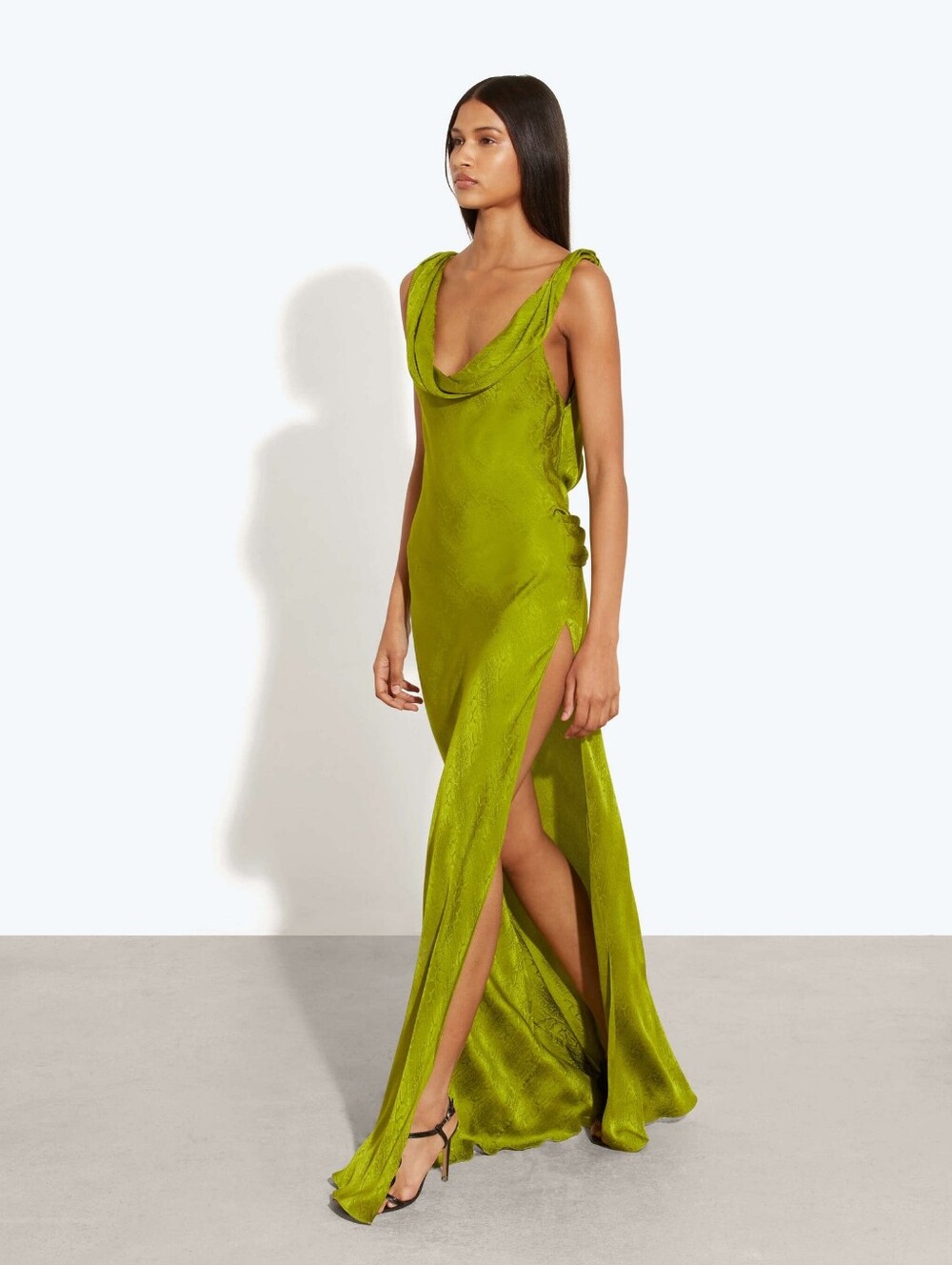 Rat & Boa Navarra Gown In Lime